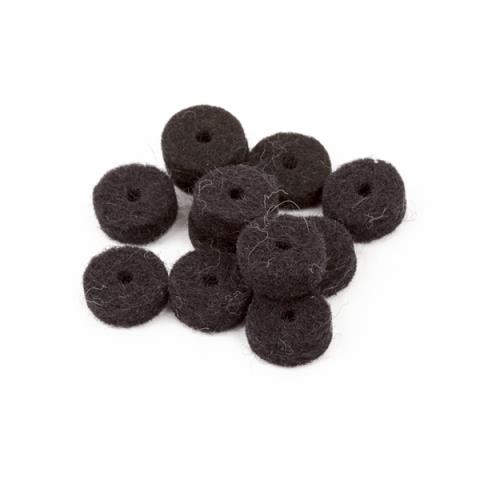 Fender-ストラップBlack Strap Button Felt Washers (12)