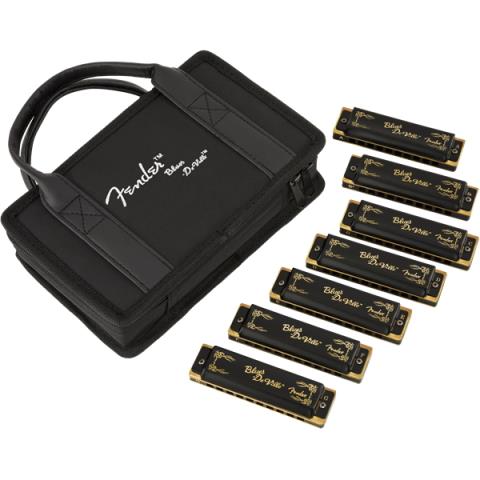 Fender-ブルース・ハープBlues DeVille Harmonica, Pack of 7, with Case