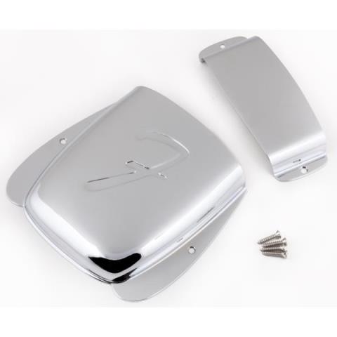 Fender-ジャズベース　ピックアップカバーPure Vintage Jazz Bass Ashtray Cover Set, Steel/Chrome