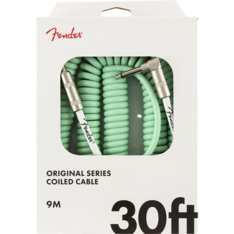 Fender-楽器用ケーブルOriginal Series Coil Cable, Straight-Angle, 30', Surf Green
