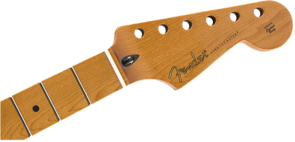 Roasted Maple Stratocaster Neck, 22 Jumbo Frets, 12", Maple, Flat Oval Shape追加画像