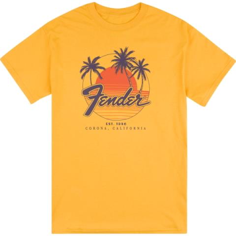 Fender-TシャツFender Palm Sunshine Unisex T-Shirt, Marigold, M
