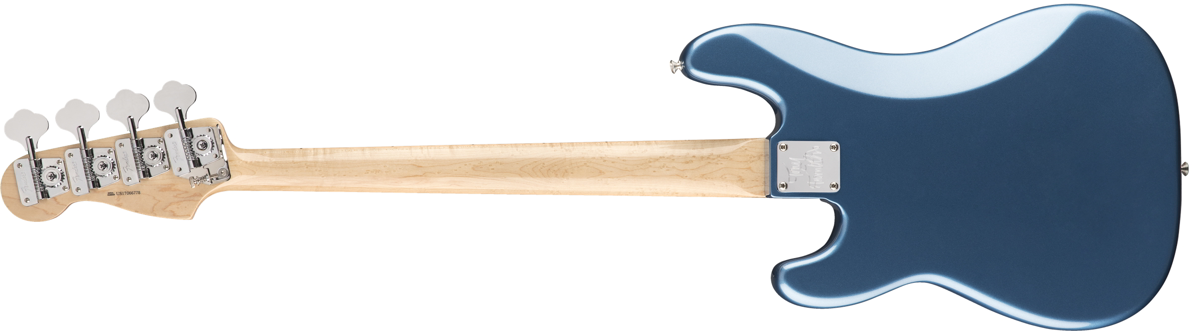 Tony Franklin Fretless Precision Bass, Ebony Fingerboard, Lake Placid Blue背面画像 Tony Franklin Fretless Precision Bass, Ebony Fingerboard, Lake Placid Blue背面画像