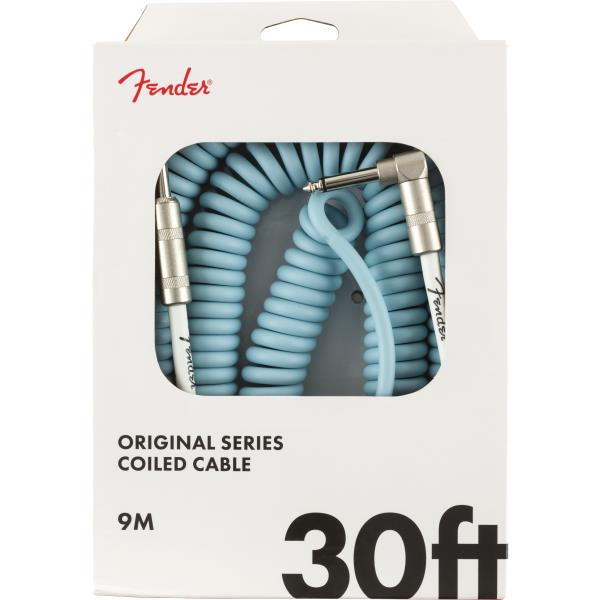 Fender-楽器用シールドOriginal Series Coil Cable, Straight-Angle, 30', Daphne Blue