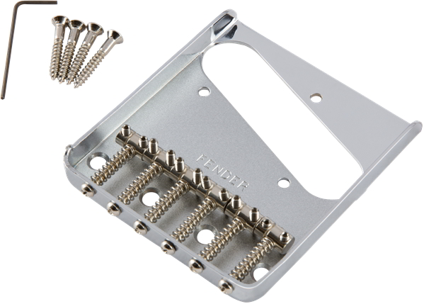 6-Saddle Vintage-Syle Telecaster Bridge Assembly (Chrome)追加画像 6-Saddle Vintage-Syle Telecaster Bridge Assembly (Chrome)追加画像