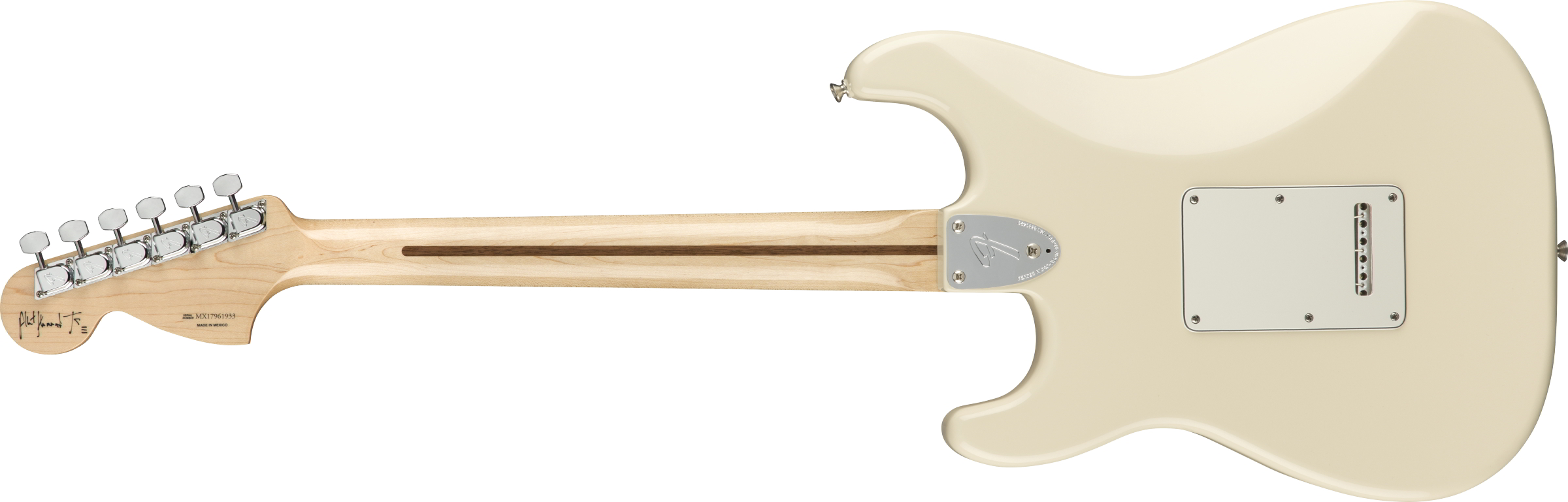 Albert Hammond Jr. Signature Stratocaster Rosewood Fingerboard Olympic White背面画像