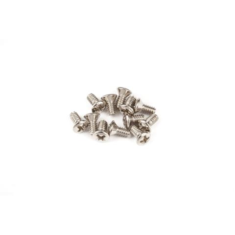 Fender-ネジSlide Switch Mounting Screws - Jaguar/Jazzmaster, (4-40 X 1/4" philips), Nickel (12)