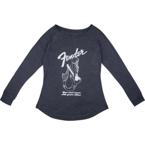Fender Mermaid Women's Long Sleeve, Navy, Lサムネイル