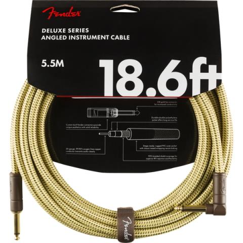 Fender-楽器用ケーブル
Deluxe Series Instrument Cable, Straight/Angle, 18.6', Tweed