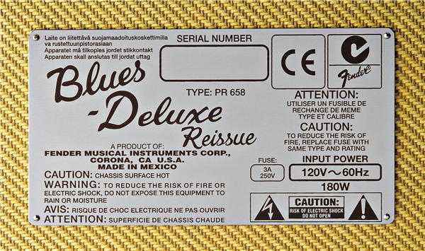 Blues Deluxe Reissue, 100V JPN追加画像 Blues Deluxe Reissue, 100V JPN追加画像
