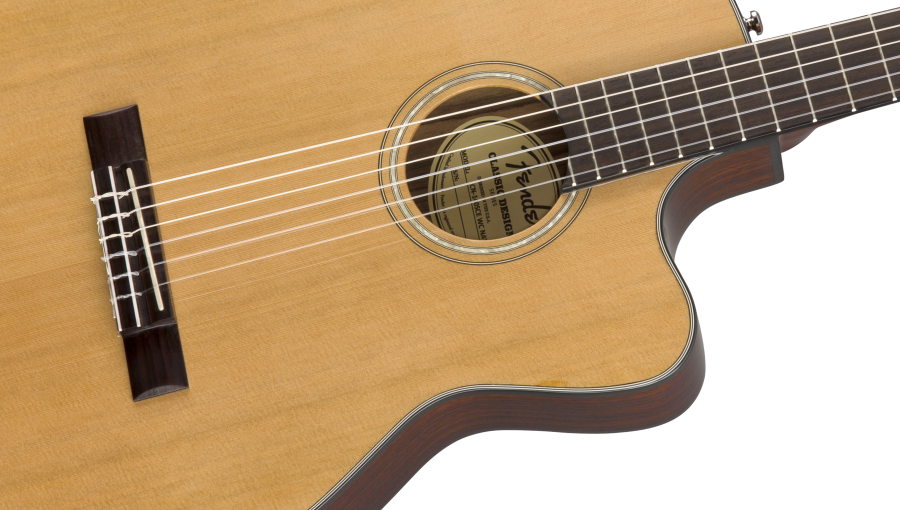 CN-140SCE Nylon Thinline, Walnut Fingerboard, Natural w/Case追加画像 CN-140SCE Nylon Thinline, Walnut Fingerboard, Natural w/Case追加画像