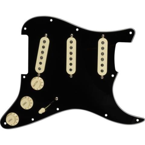 Fender-ピックガードアッセンブリPre-Wired Strat Pickguard, Original '57/'62 SSS, Black 11 Hole PG