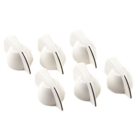 Chicken Head Amplifier Knobs, (6), Whiteサムネイル