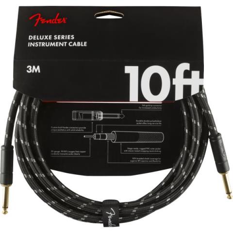 Fender-楽器用ケーブル
Deluxe Series Instrument Cable, Straight/Straight, 10', Black Tweed