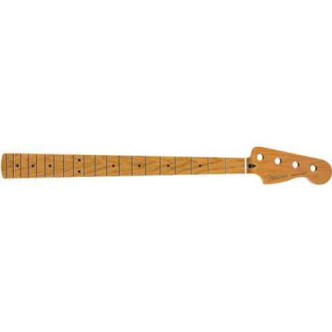 Fender-ネックRoasted Maple Precision Bass Neck, 20 Medium Jumbo Frets, 9.5", Maple, C Shape