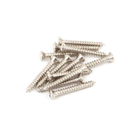 Fender-ネジVintage-Style Bass/Telecaster Bridge/Strap Button Mounting Screws (12) (Phillips head) (Nickel)