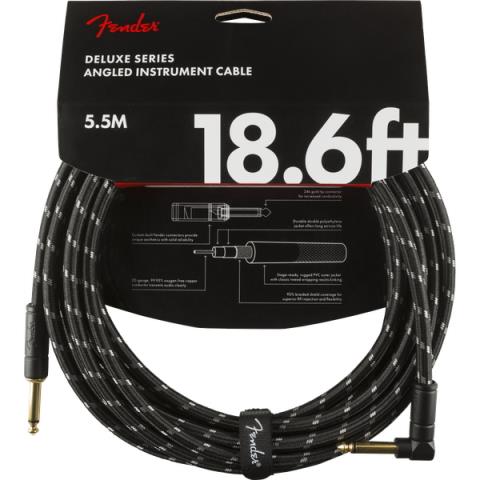 Fender-楽器用ケーブル
Deluxe Series Instrument Cable, Straight/Angle, 18.6', Black Tweed