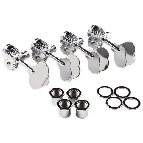 Fender-ペグDeluxe "F" Stamp Bass Tuning Machines, (4), Chrome