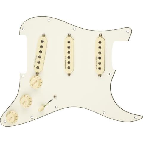 Pre-Wired Strat Pickguard, Hot Noiseless SSS, Parchment 11 Hole PGサムネイル