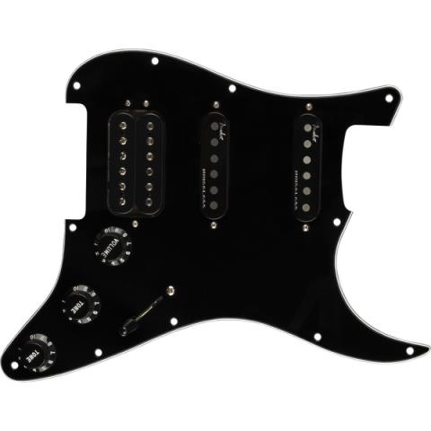 Pre-Wired Strat Pickguard, Shawbucker Bridge/Gen 4 Noiseless Neck/Middle HSS, Black 11 Hole PGサムネイル