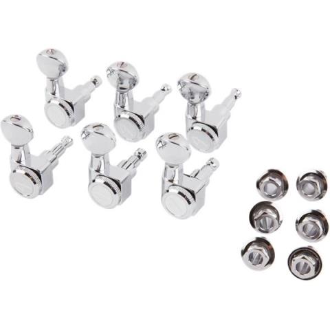 Fender-ロックペグFender Locking Tuners with Vintage-Style Buttons, Polished Chrome