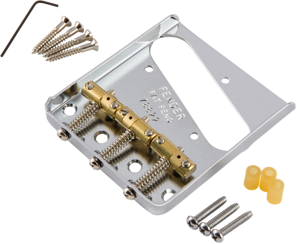 3-Saddle American Vintage "Hot Rod" Telecaster Bridge Assembly with Compensated Brass Saddles, Nickel追加画像 3-Saddle American Vintage "Hot Rod" Telecaster Bridge Assembly with Compensated Brass Saddles, Nickel追加画像