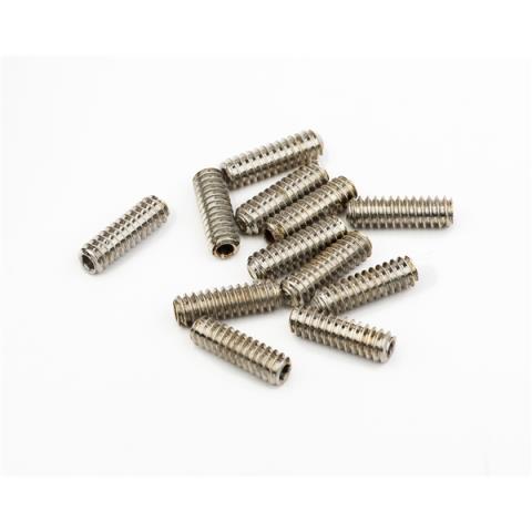 Fender-ネジStandard Series Bass Bridge Saddle Height Adjustment Screws, 6-32 X 7/16" Hex, Nickel (12)