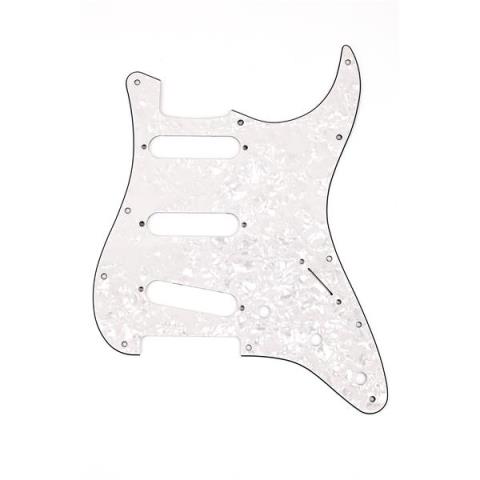 Fender-ピックガードPickguard, Stratocaster S/S/S, 11-Hole Mount, White Pearl, 4-Ply