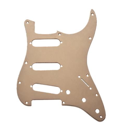Fender-ピックガードPickguard, Stratocaster S/S/S, 11-Hole Mount, Gold Anodized Aluminum, 1-Ply