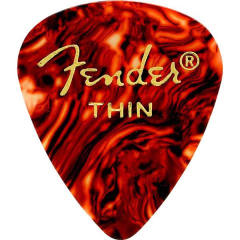Fender-ピックTortoise Shell, 351 Shape, Thin (12)