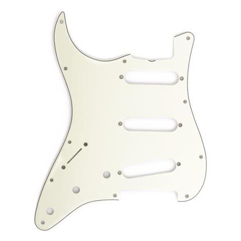 Fender-ピックガードPickguard, Stratocaster S/S/S (Left Hand), 11-Hole Vintage Mount (with Truss Rod Notch), Mint Green, 3-Ply