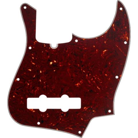 Fender-ピックガードPickguard, Jazz Bass, 10-Hole Mount (with Truss Rod Notch), Tortoise Shell, 4-Ply