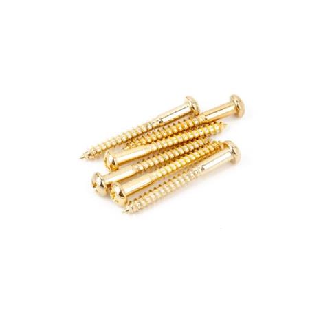 Fender-ビスVintage-Style Stratocaster Bridge Mounting Screws, Phillips-Head, Gold (6)