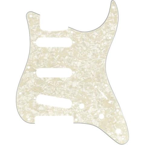 Fender-ピックガードPickguard, Stratocaster S/S/S, 11-Hole Mount, Aged White Pearl, 4-Ply