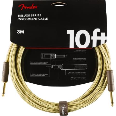 Fender-楽器用シールド
Deluxe Series Instrument Cable, Straight/Straight, 10', Tweed
