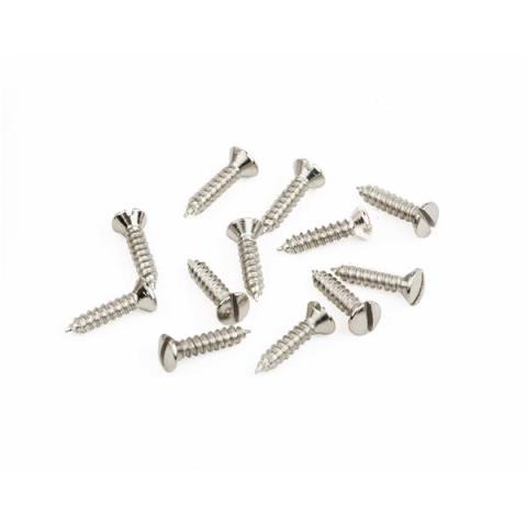 Fender-ネジAmerican Vintage '52 Telecaster Pickguard/Control Plate Screws, 4 x 1/2" Slotted, Nickel (12)