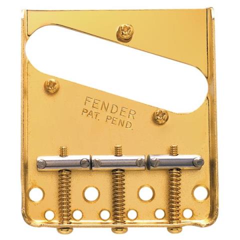 Fender-テレキャスター用ブリッジ
3-Saddle American Vintage Telecaster Bridge Assembly with Chromed-Brass Saddles (Gold)