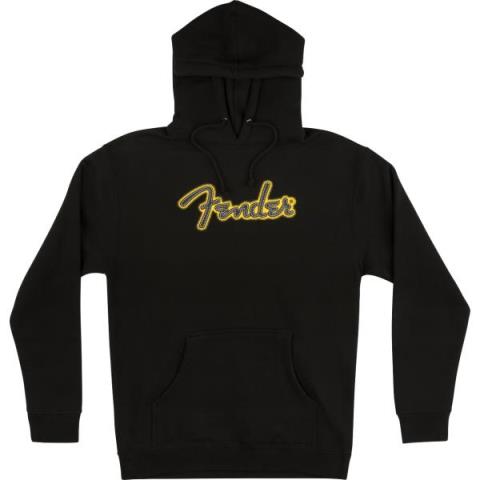 Fender Yellow Stitch Logo Hoodie, Black, Lサムネイル