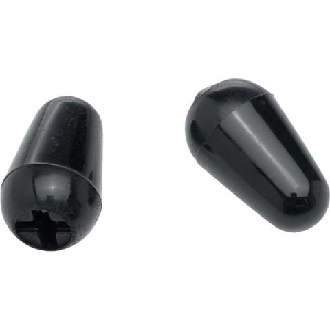 Fender-ストラトキャスター用スイッチノブStratocaster Switch Tips, Black (2)