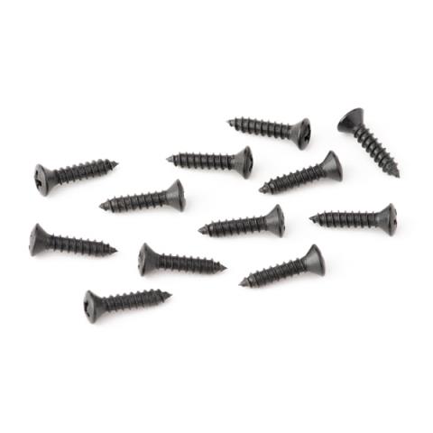 Fender-ネジBattery Cover Mounting Screws, Deluxe Series Basses, 4 x 1/2", Black (12)
