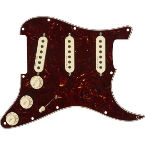 Pre-Wired Strat Pickguard, Hot Noiseless SSS, Tortoise Shell 11 Hole PGサムネイル