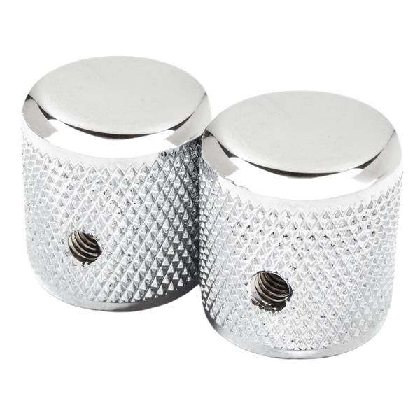 Fender-テレキャスターPure Vintage '58 Telecaster Knurled Knobs, (2), Chrome/Aluminum