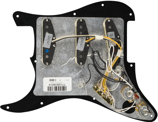Pre-Wired Strat Pickguard, Texas Special SSS, Black 11 Hole PG追加画像 Pre-Wired Strat Pickguard, Texas Special SSS, Black 11 Hole PG追加画像