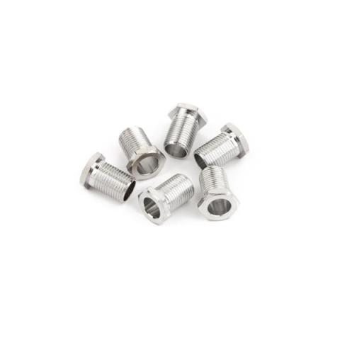 Fender-ギターペグ用ブッシュTuning Machine Bushings - American Deluxe/American Series Guitars, Chrome (6)