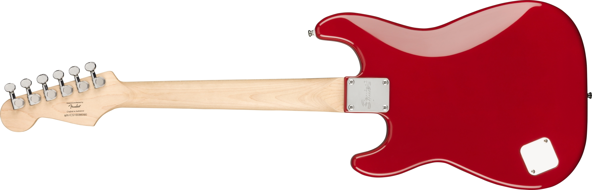 Mini Stratocaster Laurel Fingerboard Dakota Red背面画像