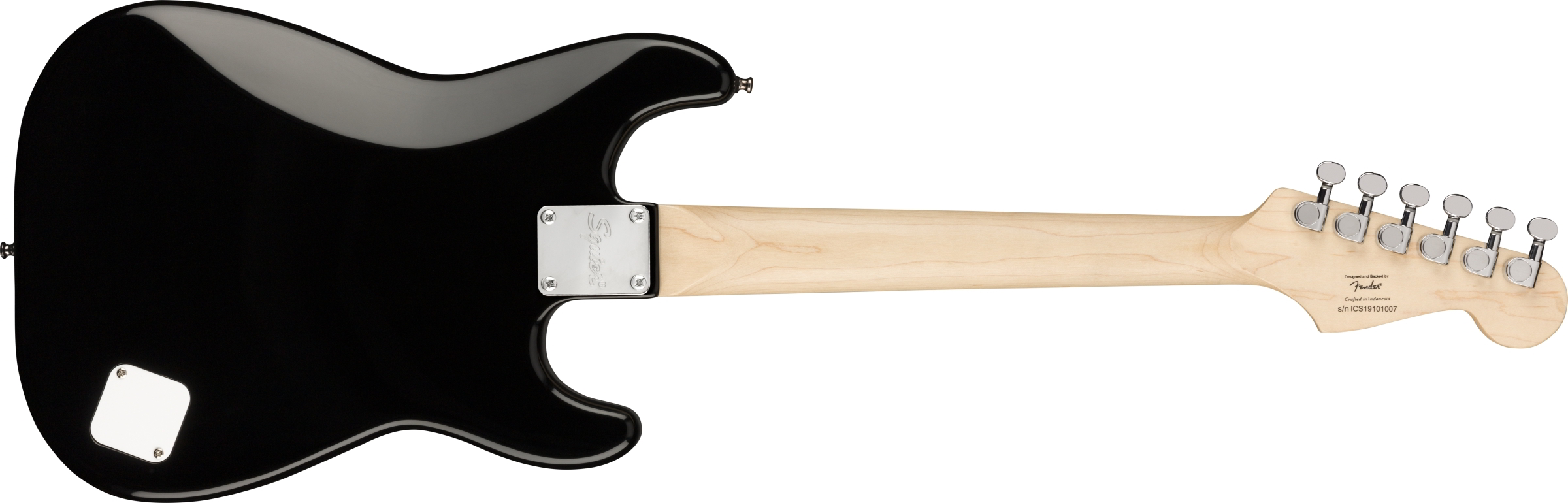 Mini Stratocaster Left-Handed Laurel Fingerboard Black背面画像