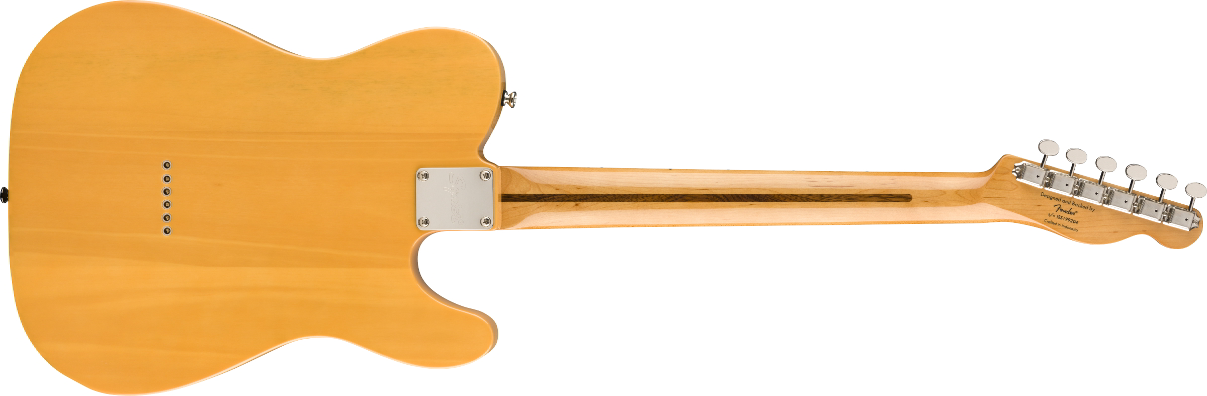 Classic Vibe '50s Telecaster Left-Handed Maple Fingerboard Butterscotch Blonde背面画像 Classic Vibe '50s Telecaster Left-Handed Maple Fingerboard Butterscotch Blonde背面画像
