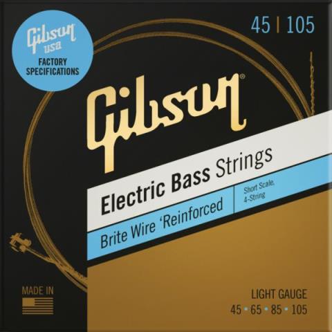 Gibson-ショートスケールベース弦SBG-SSL Brite Wire Light 45-105, Short Scale