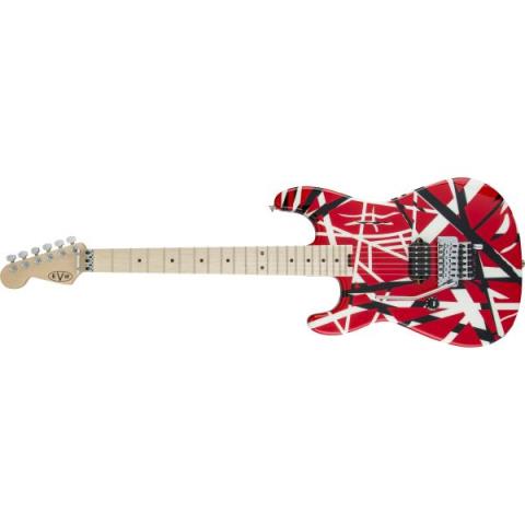 EVH-エレキギターStriped Series LH R/B/W, Maple Fingerboard, Red, Black and White Stripes