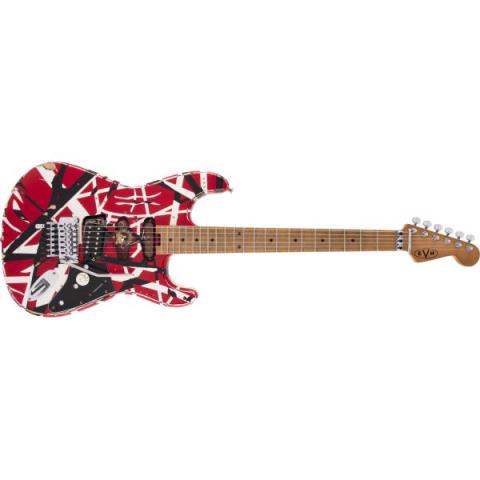 EVH-エレキギターStriped Series Frankie, Maple Fingerboard, Red with Black Stripes Relic